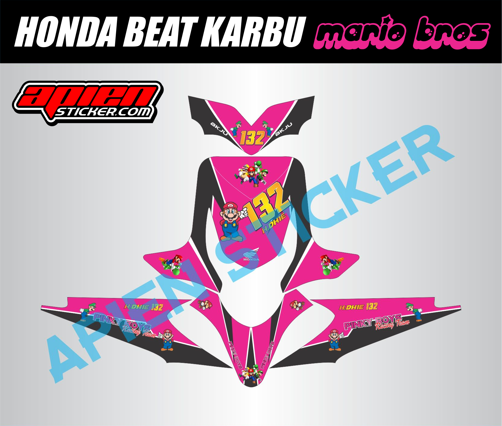 Striping Motor Honda Beat Karbu Apien Sticker