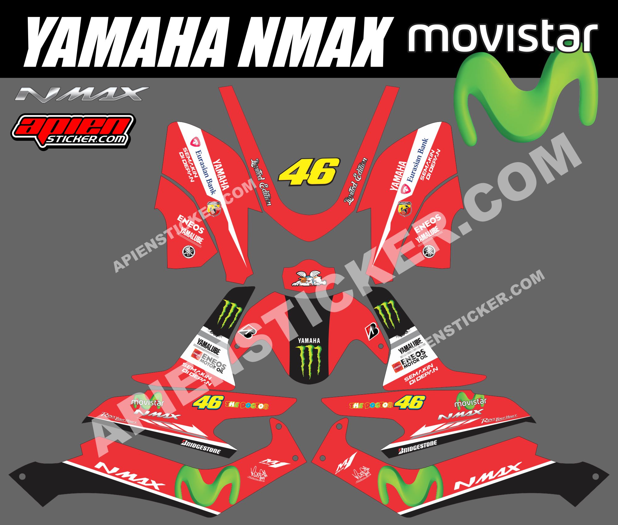 64 Modifikasi Cutting Sticker Yamaha Nmax Modifikasi Yamah NMAX